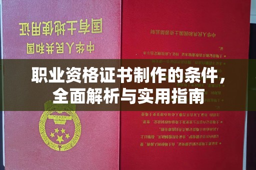 线西职业资格证书制作的条件，全面解析与实用指南